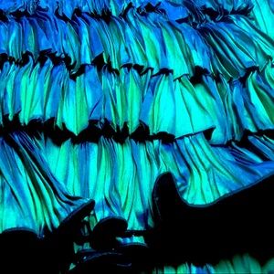 100% Silk Bomaki Style Indian Shibori Teal Shawl